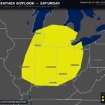 Illinois, Indiana, Michigan and Ohio Face Saturday Severe Weather Risk as Storm Threat Shifts Toward Great Lakes Cities