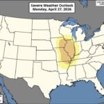 Illinois, Indiana and Kentucky Face Significant Severe Weather Outbreak With Damaging Winds and Tornadoes on Monday April 27