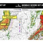 Illinois, Indiana and Missouri Face Two Dangerous Storm Waves Monday With Tornadoes, Very Large Hail and Damaging Winds Through Overnight