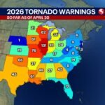 Illinois Leads the Nation With 131 Tornado Warnings in 2026 as the Midwest Dominates the Year-to-Date Tally Through April 20