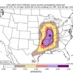 Illinois, Missouri, Arkansas and Mississippi Face Classic Tornado Outbreak on Monday April 27 With 62 Percent Probability