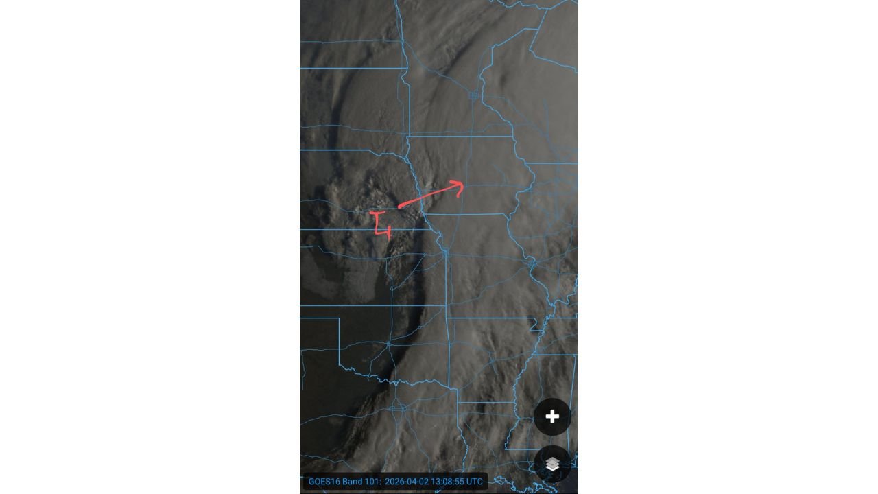 Illinois, Missouri and Indiana See Brief Clearing as Dry Slot Wraps Around Departing Low Pressure System