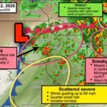 Iowa, Illinois, Indiana, and Michigan Face Four-Zone Severe Weather Thursday With Low-Topped Supercell Tornadoes, Warm Front Spin, and 60 MPH Winds From Des Moines to Chicago Starting at 2 PM