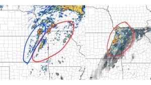 Kansas, Missouri and Iowa Storm Corridor Targets I-35 From Kansas City to Southern Iowa With Tornado Risk Followed by Damaging Wind Line