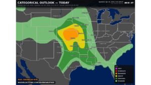 Kansas, Oklahoma and Missouri Face Dangerous Severe Weather Day With Very Large Hail, Damaging Winds and Strong Tornadoes Today April 26