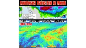 Louisiana, Florida, Mississippi and Gulf Coast States Eye Rainfall Returns Friday Through Monday as Low Pressure Fuels Southeast Rain Chances