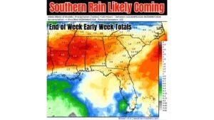 Louisiana, Mississippi, Alabama and the South Face Widespread Rainfall Through Early Next Week With Up to 3 to 4 Inches Possible