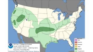 Marginal Severe Storm Risk Spreads Across Plains, Ozarks, Great Basin and Pacific Northwest Bringing Isolated Storm Threat Friday