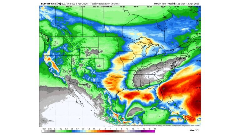 Maryland, Virginia, North Carolina and Pennsylvania Enter Drier Stretch After Active March as Rain Shifts South Toward Texas and Gulf Coast