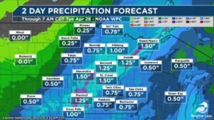 Minnesota Faces Widespread Rainfall Through Monday With Up to 1.50 Inches Before Drier Stretch Takes Hold