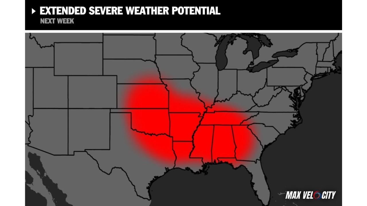 Missouri, Arkansas, Mississippi, Alabama and Dixie Alley Face Multiple Rounds of Significant Severe Weather Over the Next 7 Days