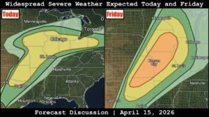 Missouri, Illinois, Texas and Kansas Brace for Final Round of Widespread Severe Storms Today Before Bigger Friday Outbreak Looms