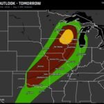 More Tornadoes Expected Friday as a 10 Percent Probability Zone With EF2 Potential Targets Minneapolis, Madison, and Chicago