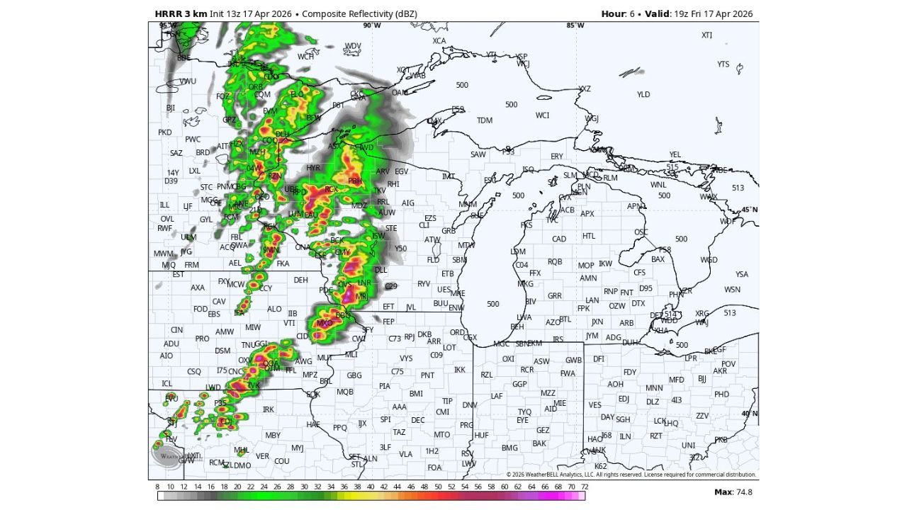 Multiple Intense Supercells Rapidly Developing From Iowa Into Southern Wisconsin and Northern Illinois This Evening