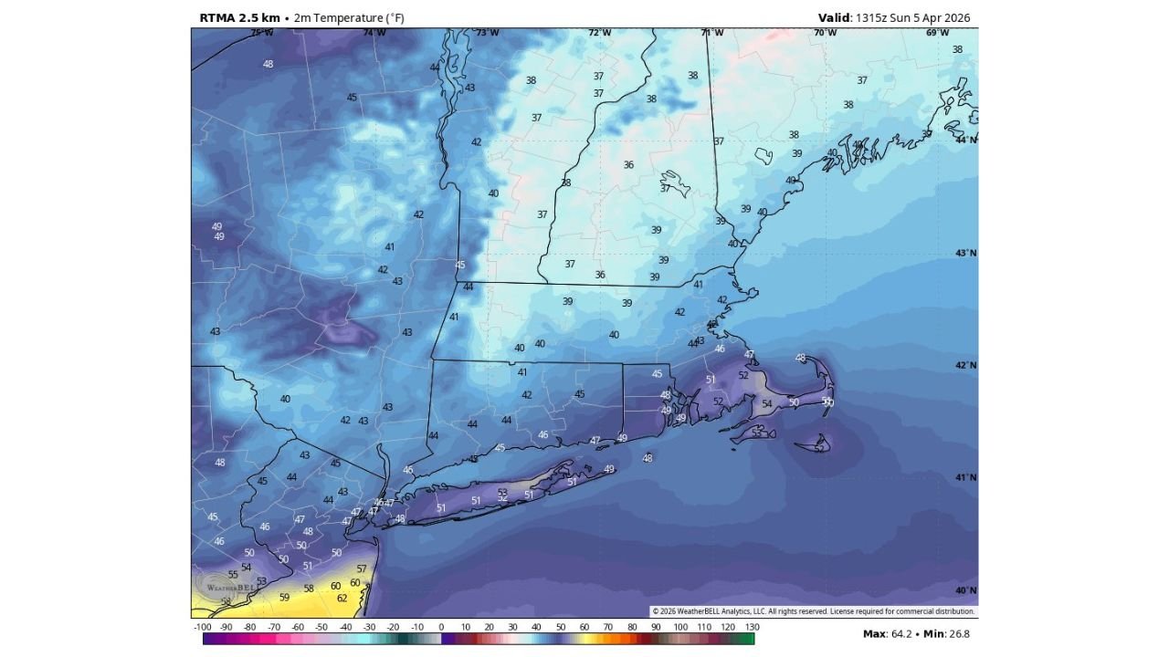 New York, Connecticut, Massachusetts and Long Island Wake Up to Chilly 40s, Fog and Light Rain Before Cooler Showery Pattern Deepens Sunday