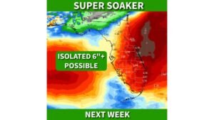 Next Week Midweek Threat Builds Across Florida as 2 to 4 Inch Rainfall Expands and Localized 6 Inch Totals Raise Flood Concerns