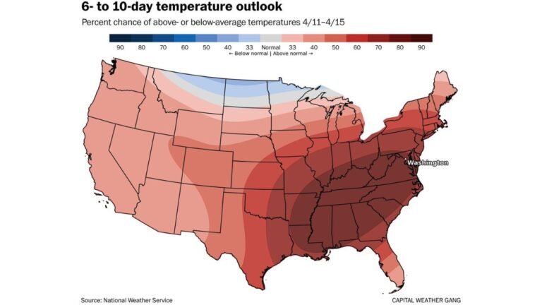 North Carolina, South Carolina, Georgia and Texas Brace for Early April Heat Surge as 90°F Becomes Possible Next Week