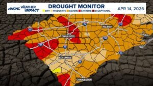 North Carolina, South Carolina and Southeast Face Worsening Drought as Charlotte Region Sees No Rain for 10+ Days With Extreme Deficits Growing
