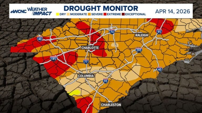 North Carolina, South Carolina and Southeast Face Worsening Drought as Charlotte Region Sees No Rain for 10+ Days With Extreme Deficits Growing