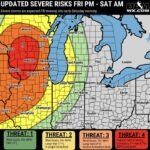 Northeast Iowa and Southern Wisconsin Upgraded to Highest Threat as 3 Inch Hail, 70 MPH Winds and Strong Tornadoes Target La Crosse, Madison and Dubuque Friday Evening
