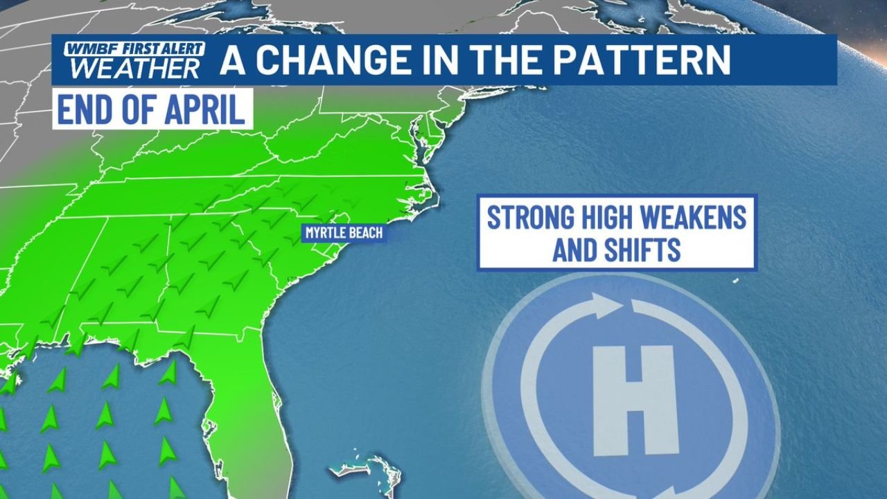 Offshore High Pressure That Blocked Carolinas Rain for Weeks Finally Weakens and Shifts Bringing Moisture Back by End of April