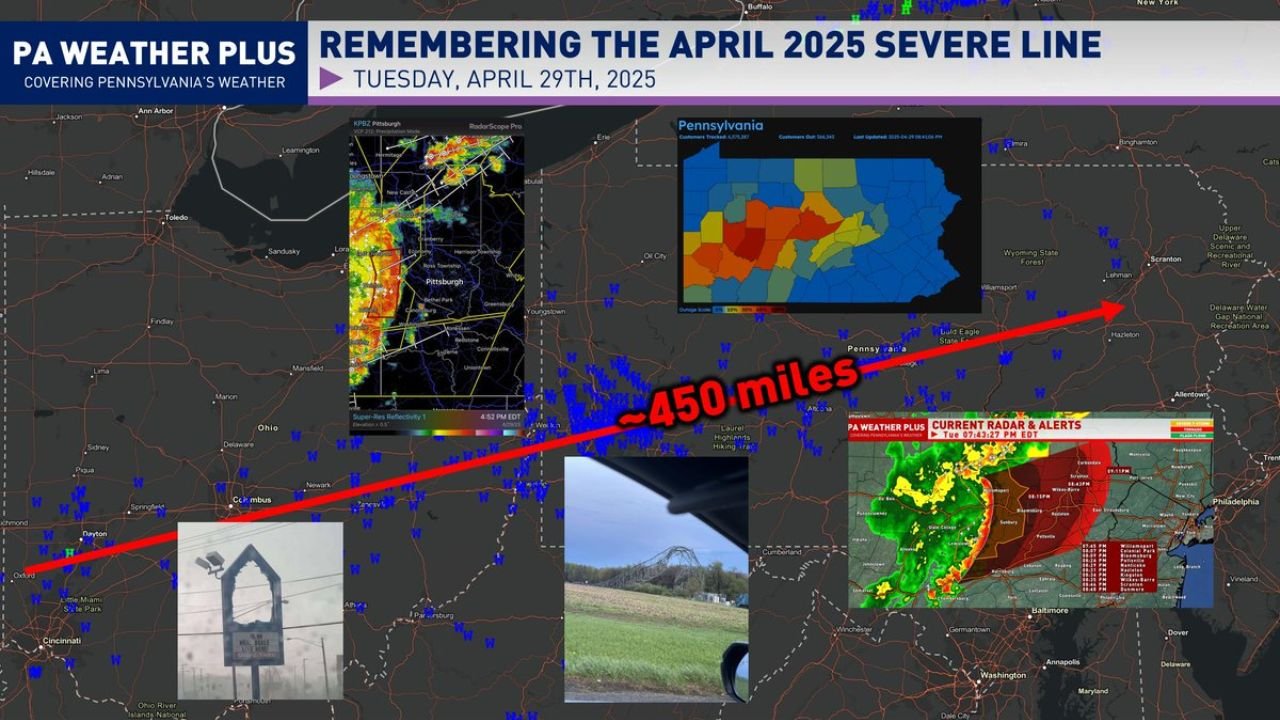 Ohio and Pennsylvania Mark One Year Since the April 2025 Derecho That Unleashed 65 to 120 MPH Winds Across 450 Miles