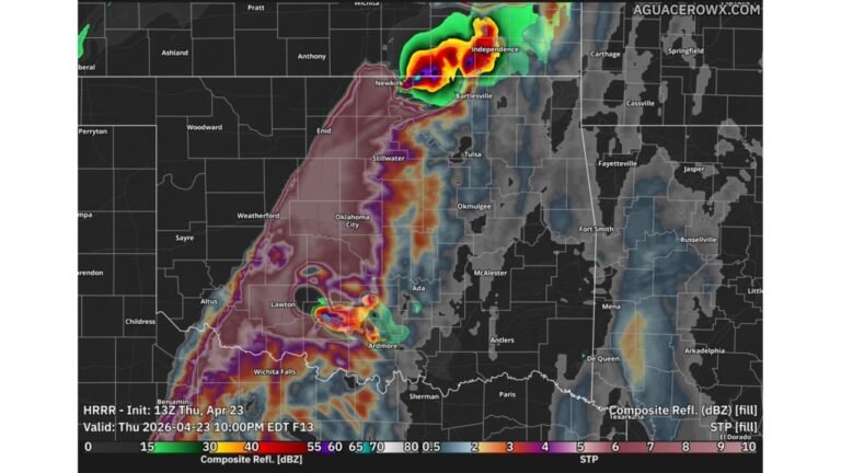 Oklahoma Severe Storm Threat Grows This Evening as Storms Fire Along the Dryline Near Sunset