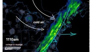 Pennsylvania, New Jersey, New York and New England Face Rain-to-Snow Shift as Cold Air Crashes In Behind East Coast Squall Line