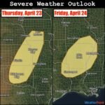 Severe Weather Threat Targets Oklahoma to Iowa Thursday and Shifts to Arkansas and Memphis Friday
