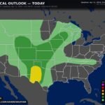 Slight Risk Severe Weather Targets West Texas Saturday Afternoon And Evening With Scattered Thunderstorms Rapidly Becoming Severe Bringing Large Hail And Damaging Winds Across Midland Odessa San Angelo And Abilene Along I-20 Corridor With Brief Tornado Possible