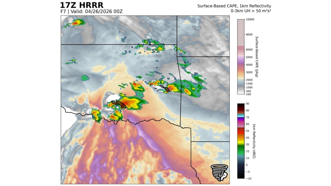Southeast Oklahoma, Western Arkansas and North Texas Face Damaging Hail and Tornado Threat Saturday April 26