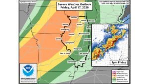 Strong to Severe Storms Target Illinois Friday Evening With Tornadoes Possible Before a Destructive Squall Line Sweeps Through Overnight