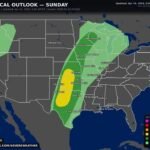 Sunday Severe Storm Threat Builds From North Texas Through Oklahoma Into Kansas With Large Hail, Damaging Winds and Isolated Tornado Risk Along I-35 Corridor