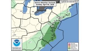 Sunday Timeline Alert: Final Severe Storm Push From North Carolina Through Mid-Atlantic Brings Damaging Wind Risk Before Pattern Calms
