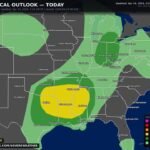 Texas, Arkansas and Louisiana Face Strong Tornadoes, Damaging Winds and Very Large Hail Today April 24
