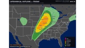 Texas, Oklahoma, Kansas, Missouri, Iowa and Wisconsin Brace for Friday Severe Weather Outbreak With Tornadoes, Giant Hail and Widespread Damaging Winds