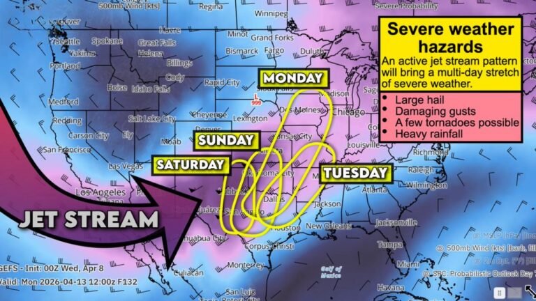 Texas, Oklahoma, Kansas and Midwest Brace for Multi Day Severe Weather Outbreak From April 11 Through April 14