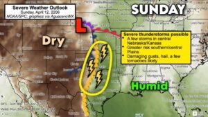 Texas, Oklahoma, Kansas and Nebraska Brace for April 12 Severe Storm Threat as Supercells, Hail and Tornadoes Become Likely