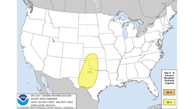 Texas, Oklahoma and Kansas Enter First Major Severe Weather Setup of April as 15% Storm Risk Expands Into Weekend