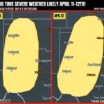 Texas, Oklahoma and Kansas Face April 11–12 Severe Weather Risk as Multi-Day Storm Pattern Signals Possible Extended Outbreak