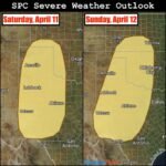 Texas and Oklahoma Including Amarillo, Lubbock, Abilene and Odessa Face Back-to-Back Severe Storm Risk April 11 and 12