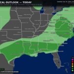 Texas to Maryland Face Isolated Damaging Winds, Large Hail and Tornado Threat Today as Spring Storm System Moves Through