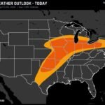 Texas to Michigan and New York in Line for Today’s Severe Storm Threat With Tornadoes and Very Large Hail Possible Across Multiple States