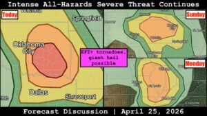 Three Days, Three Bull’s-Eyes Oklahoma City Today, Wichita Sunday, St. Louis Monday as the All-Hazards Outbreak Refuses to Stop