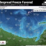 Tuesday 8AM Timeline Alert: Midwest to Great Lakes Faces Widespread Freeze as Temperatures Crash Below Freezing Again