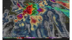 Violent Supercell Near Cundiff and Bowie Texas Produces Very Large Hail and Multiple Tornadoes Saturday Evening