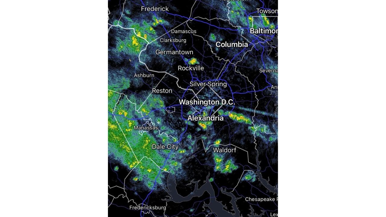 Washington D.C., Baltimore and Surrounding Areas See Scattered Showers This Afternoon With Steadier Rain and Thunder Possible Into the Evening