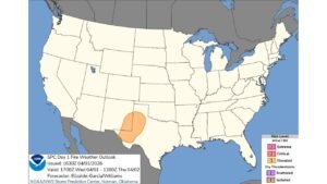 West Texas and Southeast New Mexico Face Elevated Fire Weather Risk Wednesday Through Thursday as Wind and Low Humidity Combine Across the Pecos, Midland, Odessa, and Carlsbad Corridor