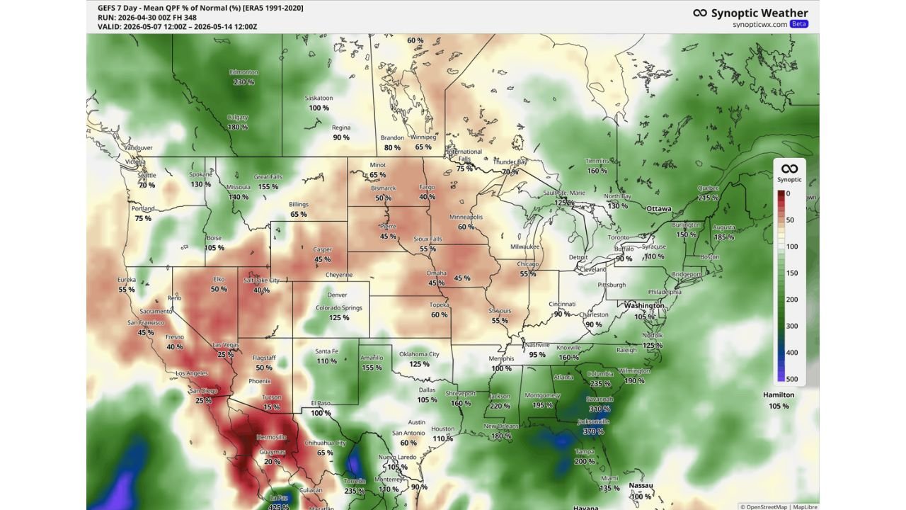 Ag Belt Turns Drier Mid-May With Good Planting Opportunities Ahead but Frost Risk Remains a Concern With Below Normal Temperatures