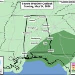 Alabama Faces Mix of Sun and Storms Through Memorial Day Weekend as Southeast Alabama Sits Under Marginal Risk With Gusty Winds and Heavy Rain Possible